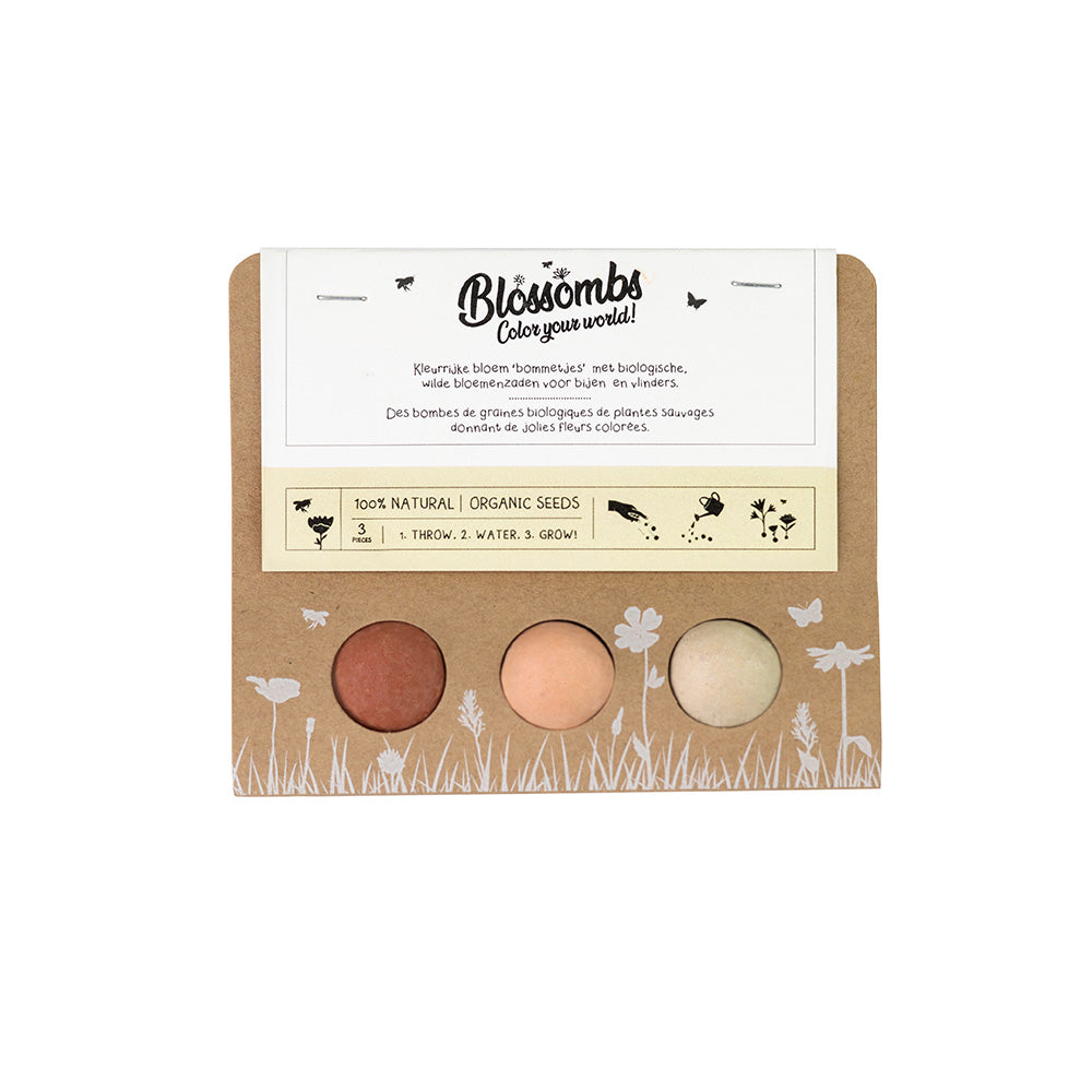 Weggeefcadeautje met 3 Blossombs bloembommetjes