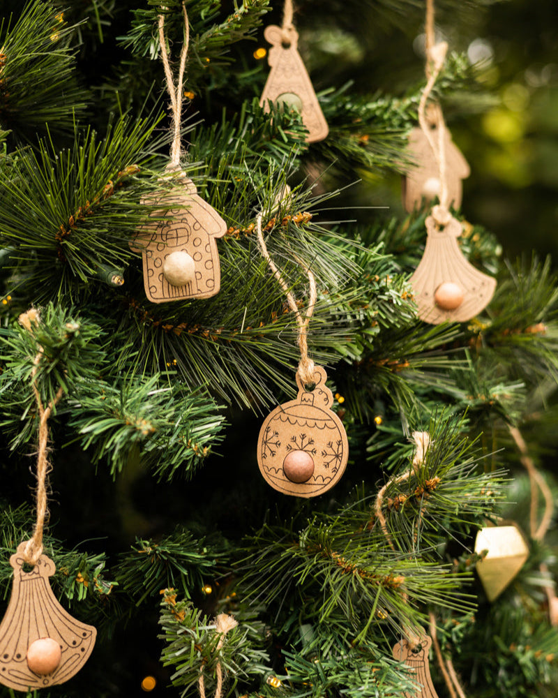Kerstkaart met hanger en 1 Blossombs zaadbommetje