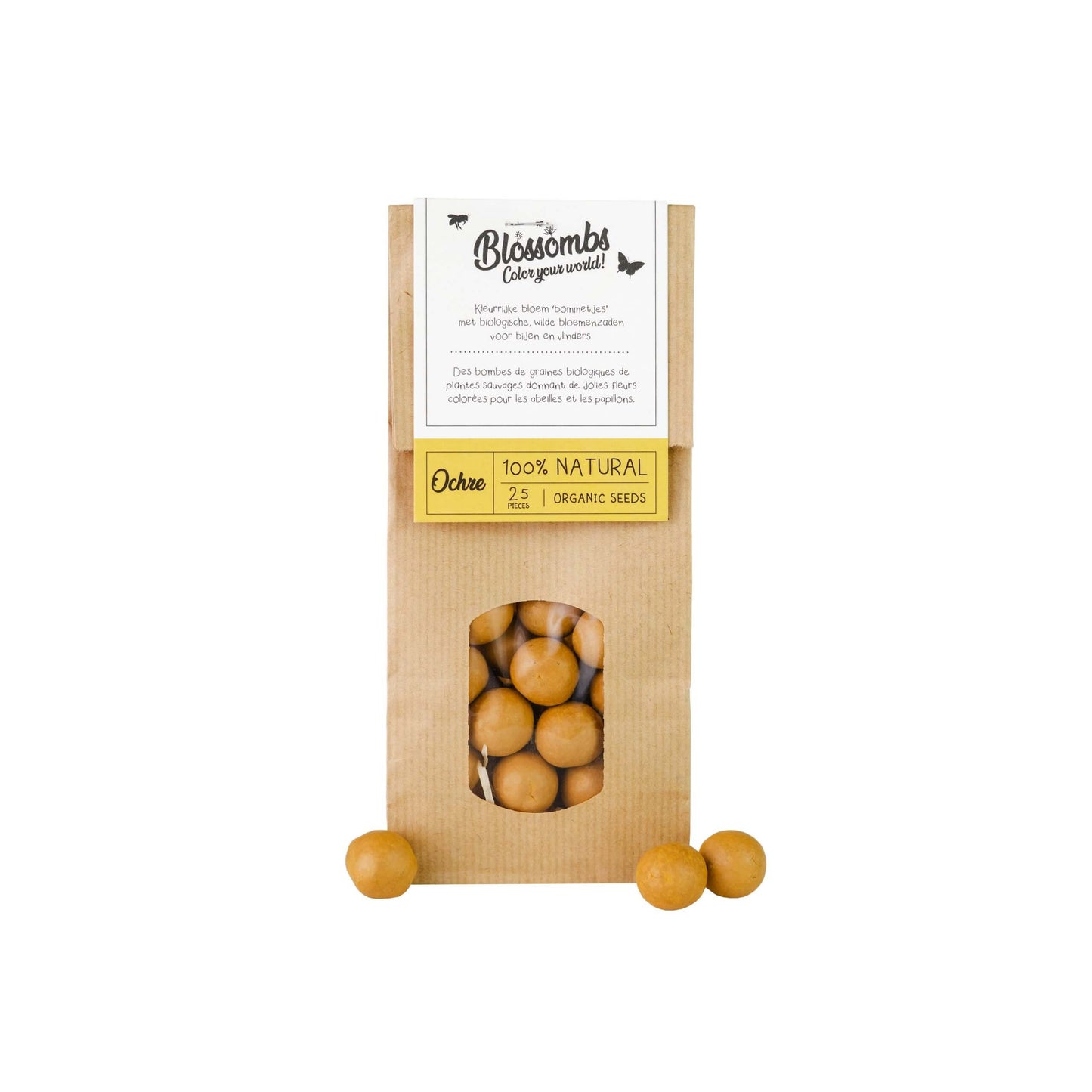 Kraft zak (met 10, 25 of 50 Blossombs Bloembommetjes)