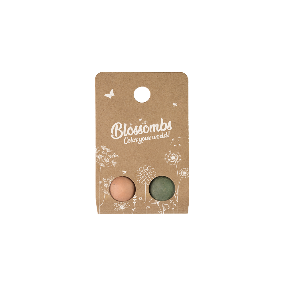 Weggeefcadeautje met 2 Blossombs zaadbommetjes