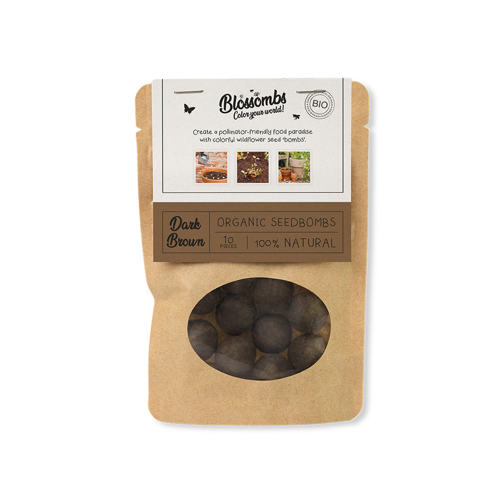 Kraft zak (met 10 of 25 Blossombs Bloembommetjes)