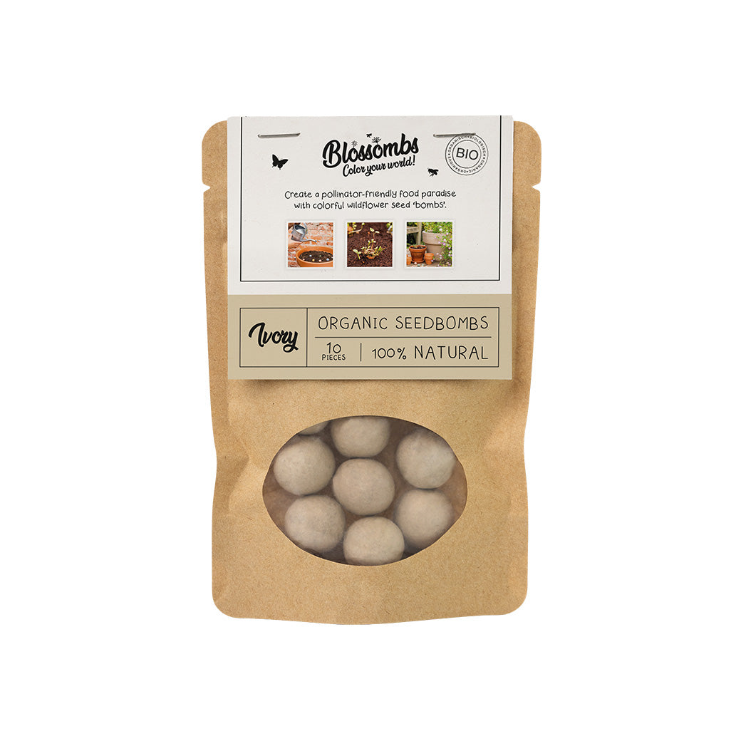 Kraft zak (met 10 of 25 Blossombs Bloembommetjes)