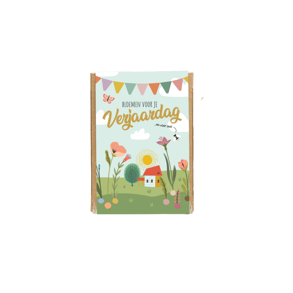 Gift Box Mini met 4 bloembommetjes - Bloemen voor je verjaardag
