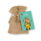 Jute cadeauzakje met bloembommetjes - Jij bent goud waard