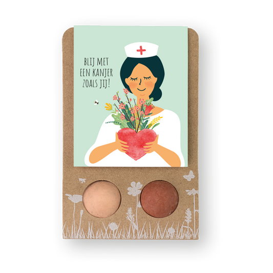 Weggeefcadeautje met 2 zaadbommetjes - Zuster