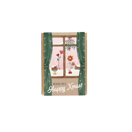Gift Box Mini met 4 bloembommetjes - Happy Xmas