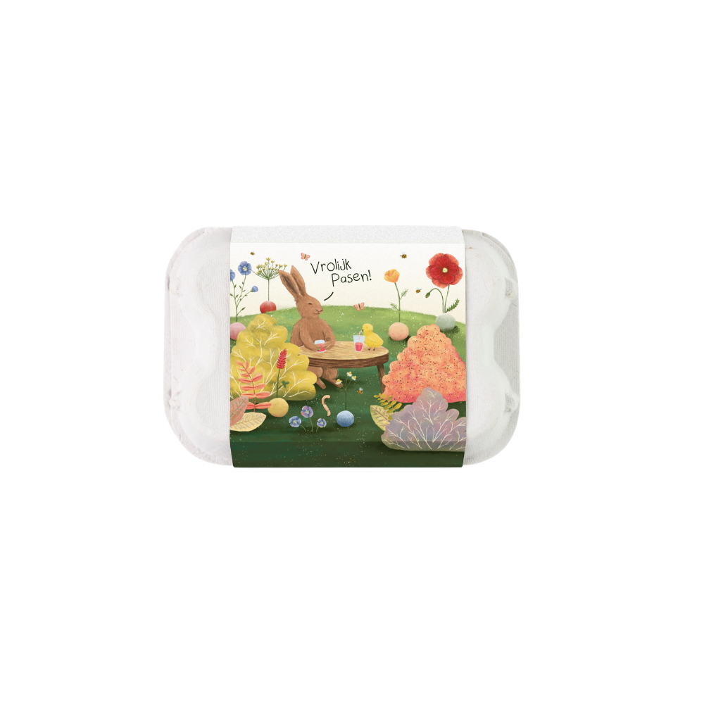 Eierdoosje met 6 zaadbommetjes - Easter Wonderland