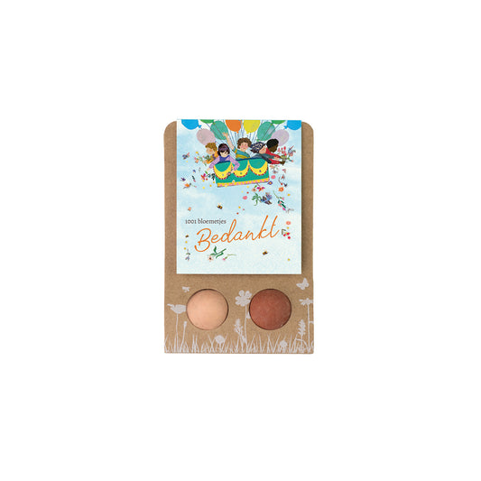 Weggeefcadeautje "Bedankt" met 2 zaadbommetjes - Air Balloon