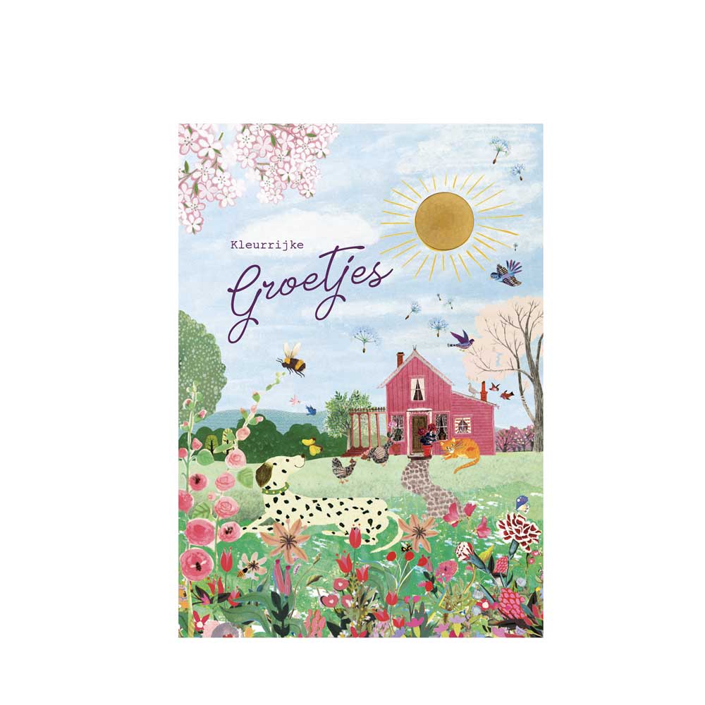 Blossombs Kaart met 1 bloembommetje - Pink House