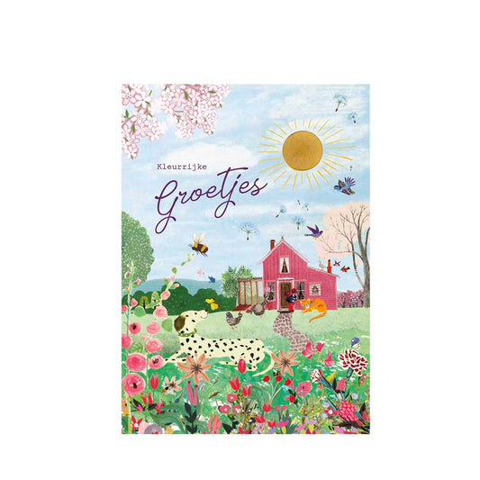Blossombs Kaart met 1 bloembommetje - Pink House