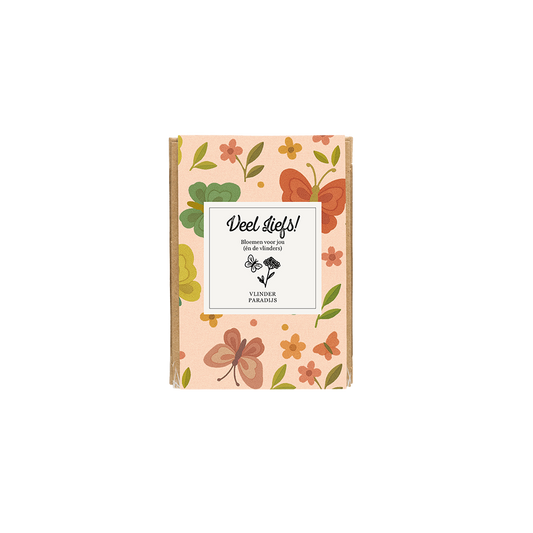 Gift Box Mini "Veel liefs!" met 4 Vlinder Mix Zaadbommetjes