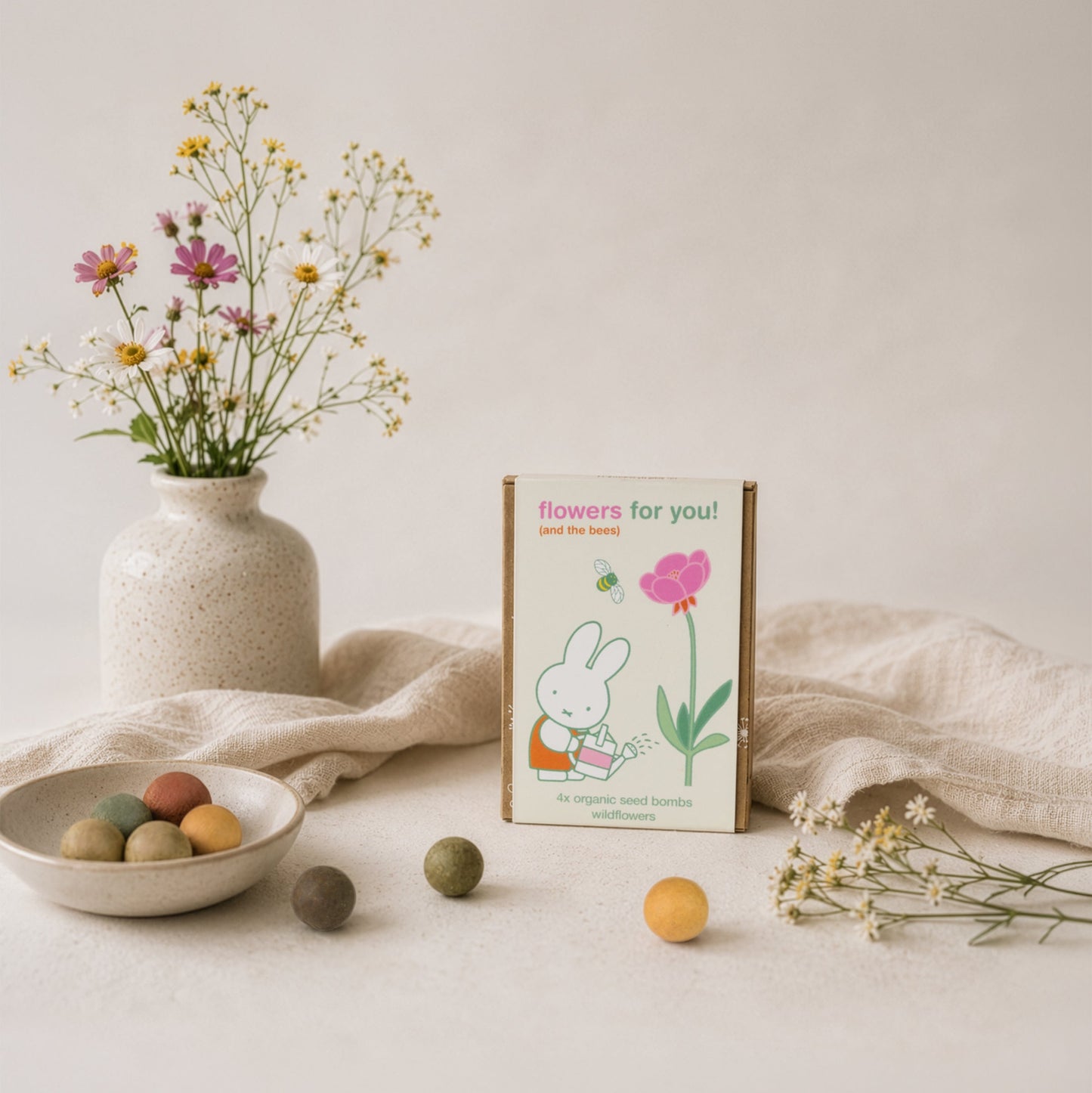 Nijntje Gift Box Mini met 4 Zaadbommetjes - Flowers For You