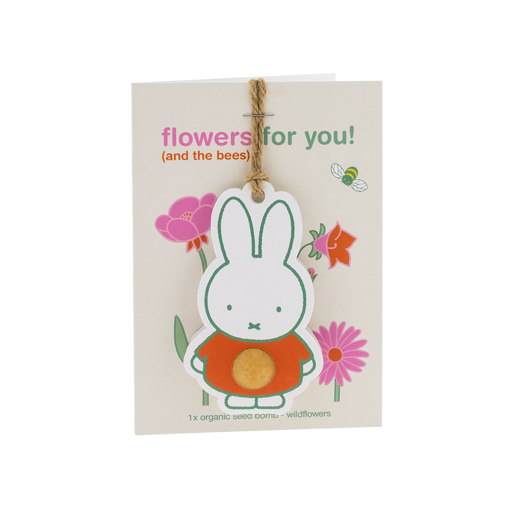 Nijntje Hanger met zaadbommetje en kaart - Flowers For You