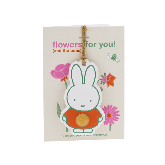 Nijntje Hanger met zaadbommetje en kaart - Flowers For You