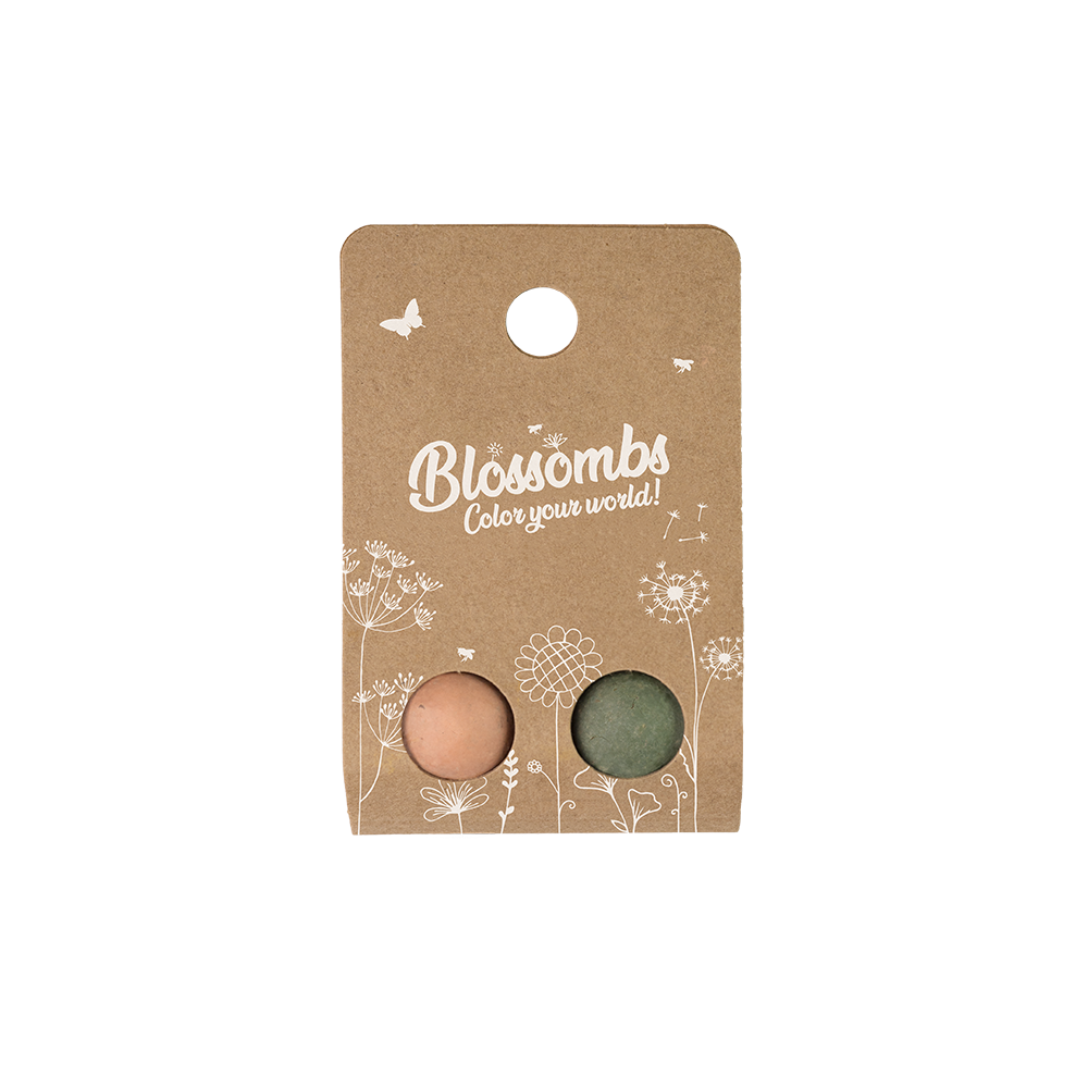 Weggeefcadeautje met 2 Blossombs zaadbommetjes