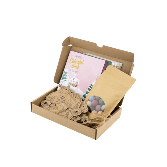 DIY box Kersthangers met kaart - 10 stuks - t.w.v. €39,90