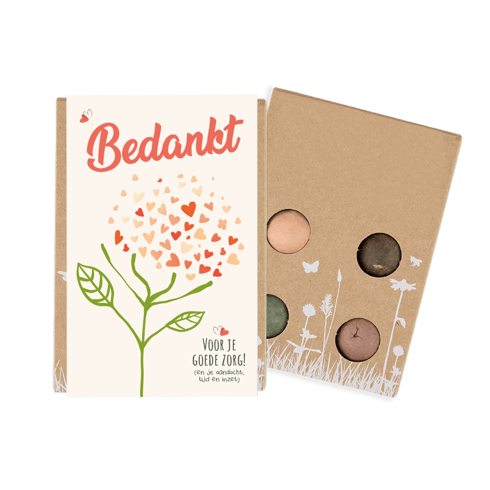 Gift Box Mini "Dag van de zorg" met 4 bloembommetjes