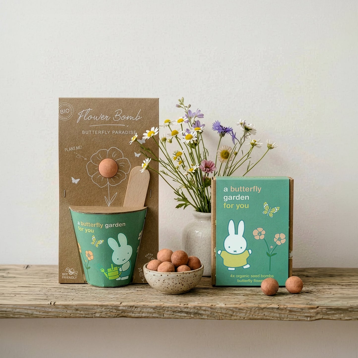 Nijntje Gift Box mini met 4 zaadbommetjes - Butterfly Garden For You