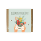 Giftbox met Blossombs Zaadbommetjes. Vrolijke banderol met bloemen en bijen en de tekst: Bloemen voor jou!