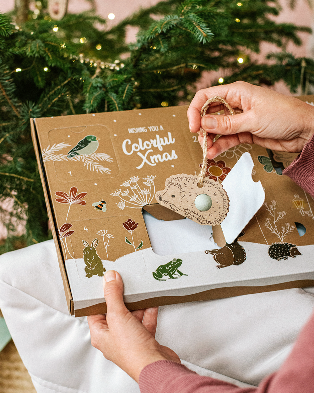 Adventskalender Xmas - met 7 bloembommetjes voor Kerst